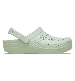 Classic Floral Cut-Out Clogs - Jade Tint