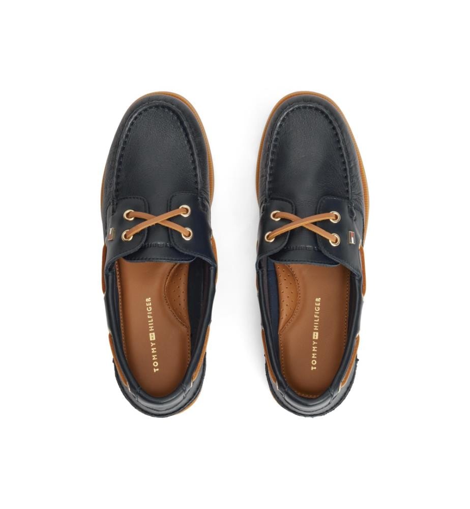Chaussures Bateau en Cuir - Marine