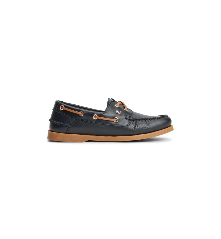 Chaussures Bateau en Cuir - Marine