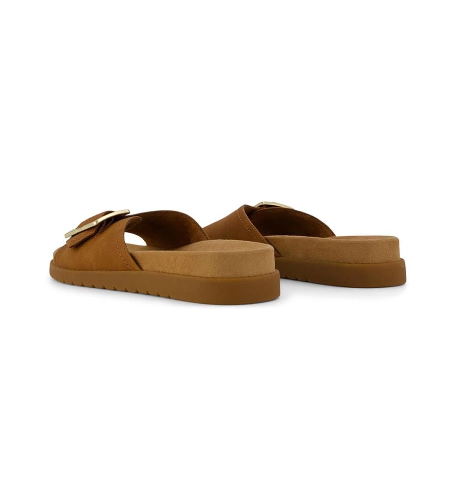 Marin Slide Nubuck PU Pantoletten - Dunkelbraun
