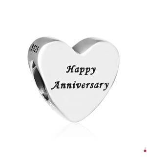 Charm Happy Anniversary - Silber und Gold