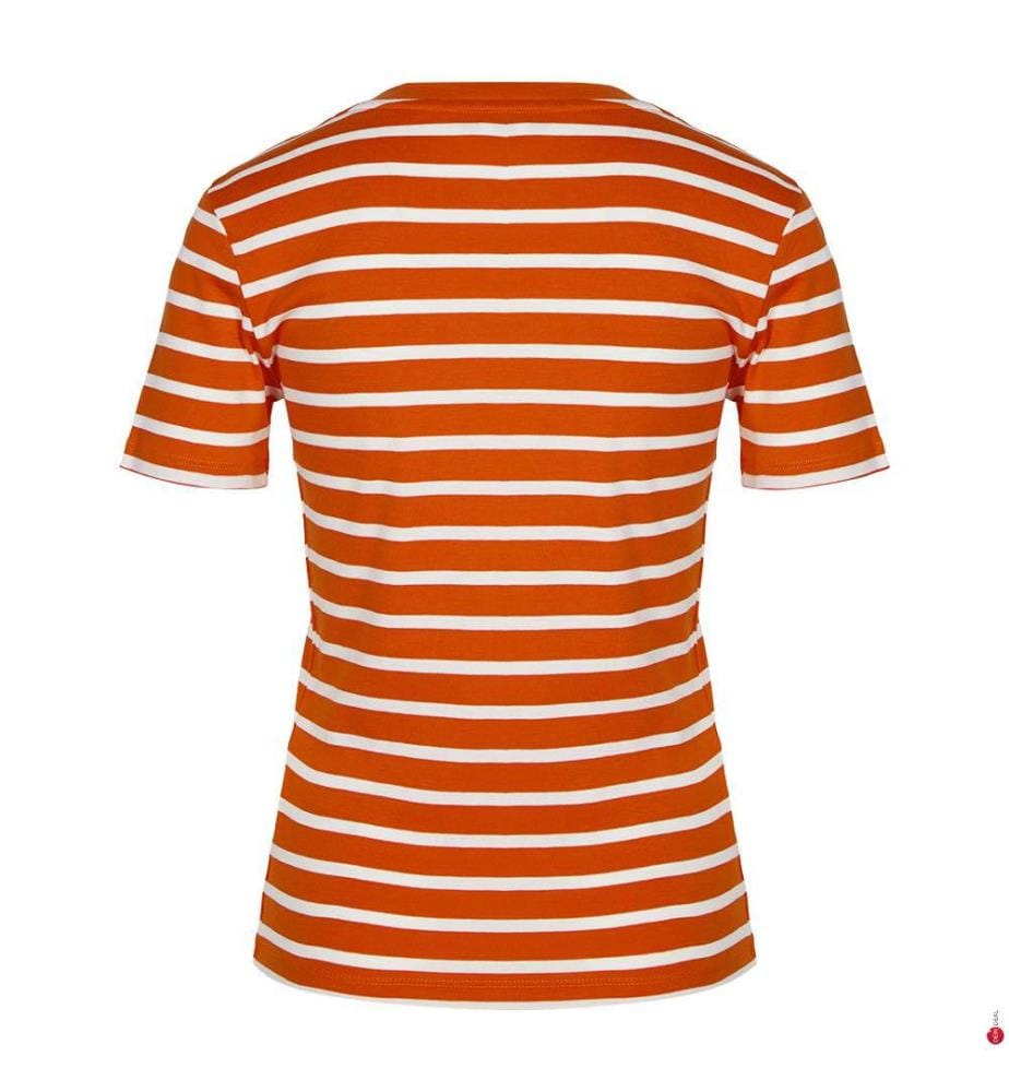 T-shirt Slim Fit - Orange et blanc