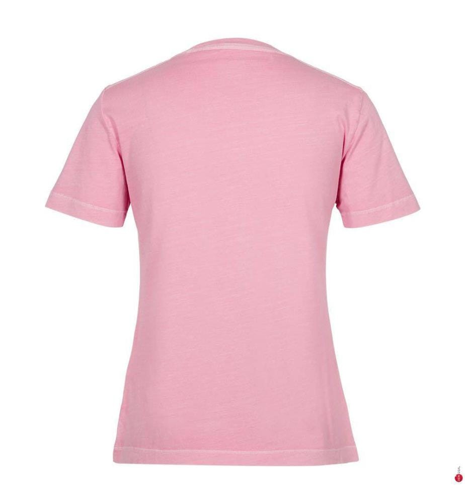 Sunfaded Regular Fit V-Neck T-Shirt - Geranium Pink