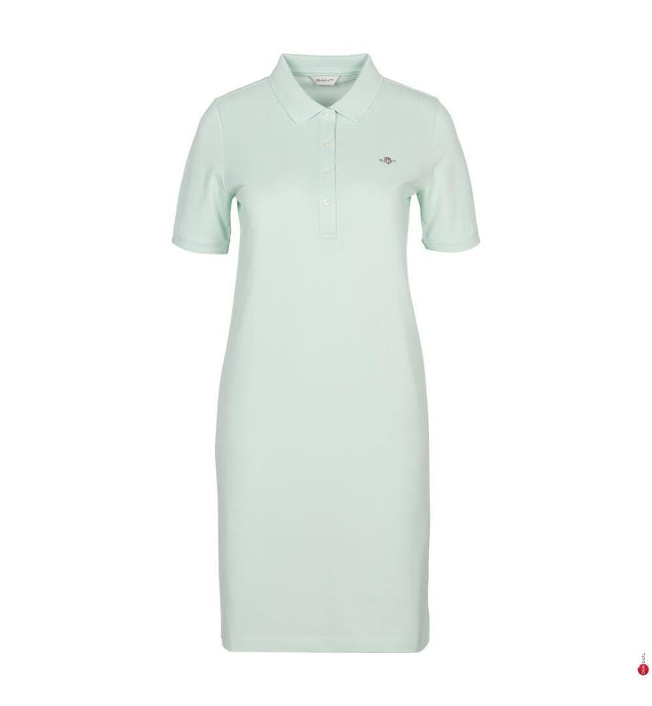 Shield Piqué-Polokleid - Faded Mint