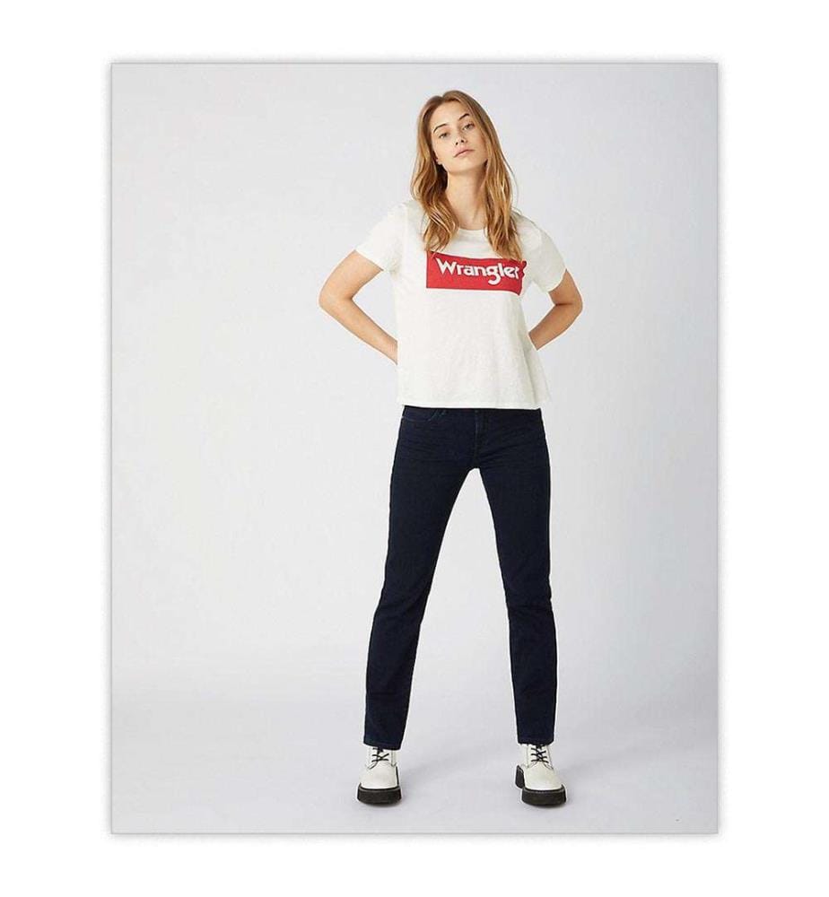 Straight Jeans - Bleu-noir