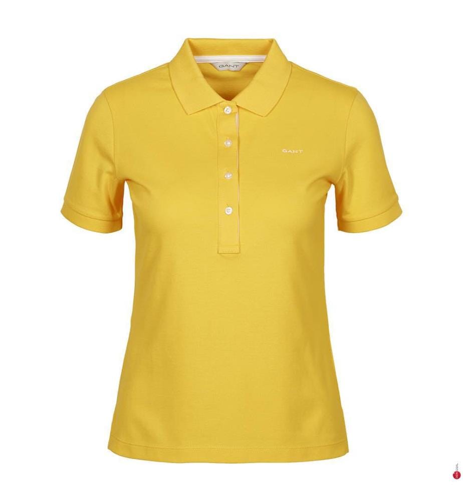 Pique Polo Contrast Collar - Daffodil Yellow