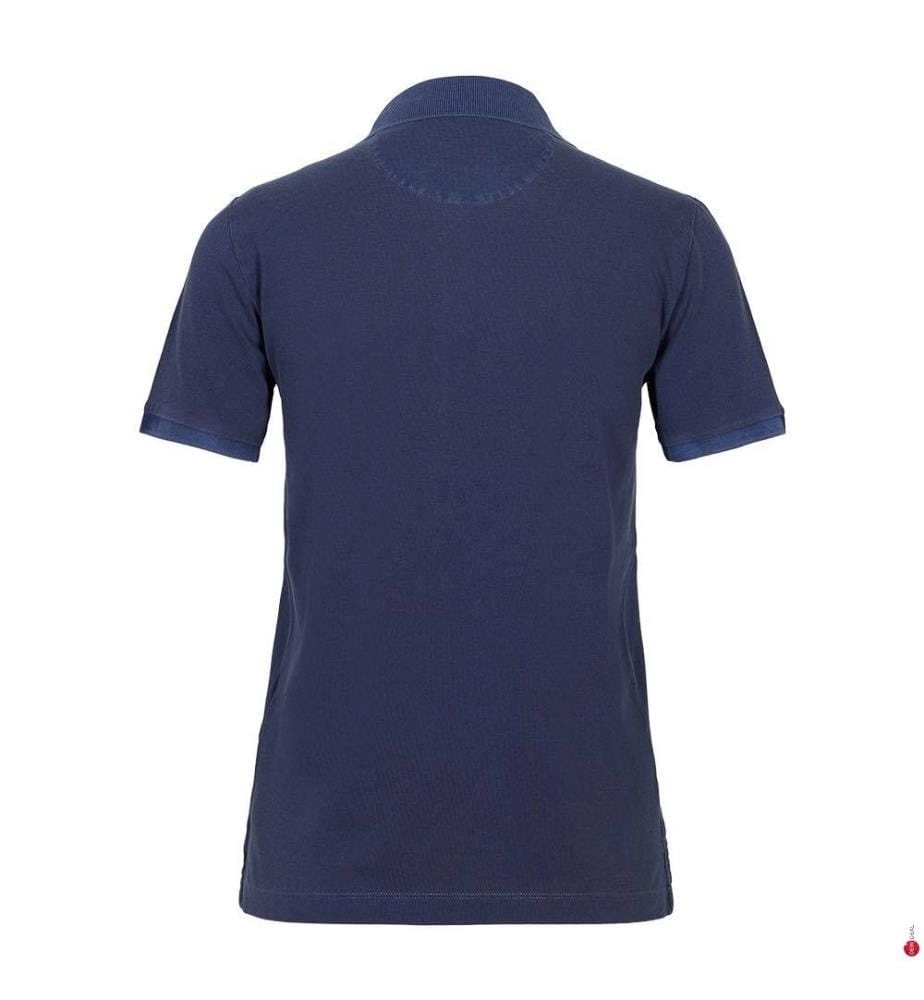 Sunfaded Piqué-Poloshirt - Persianerblau