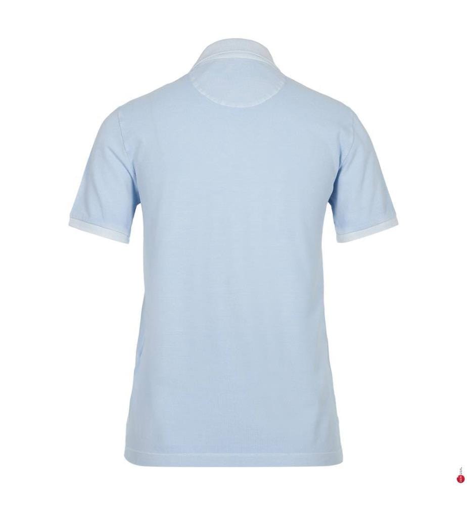 Sunfaded Piqué-Poloshirt - Frisches Blau