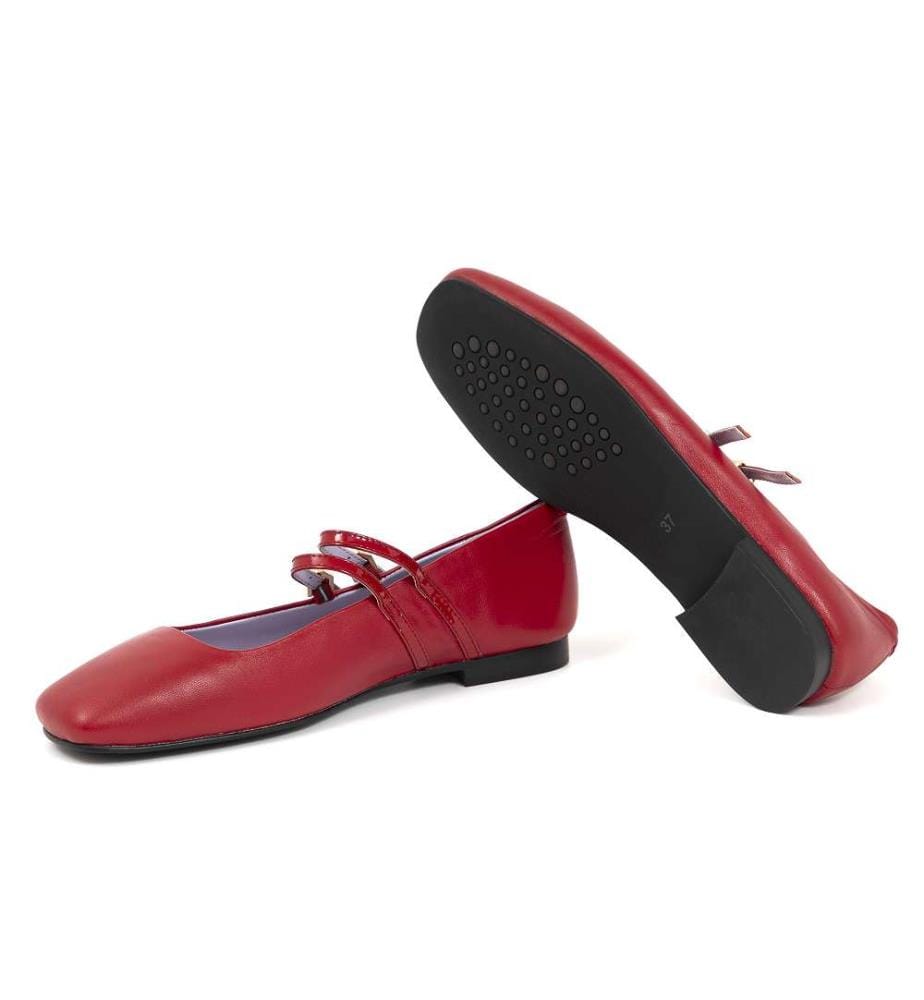 Ballerina-Schuhe - Burgunderrot