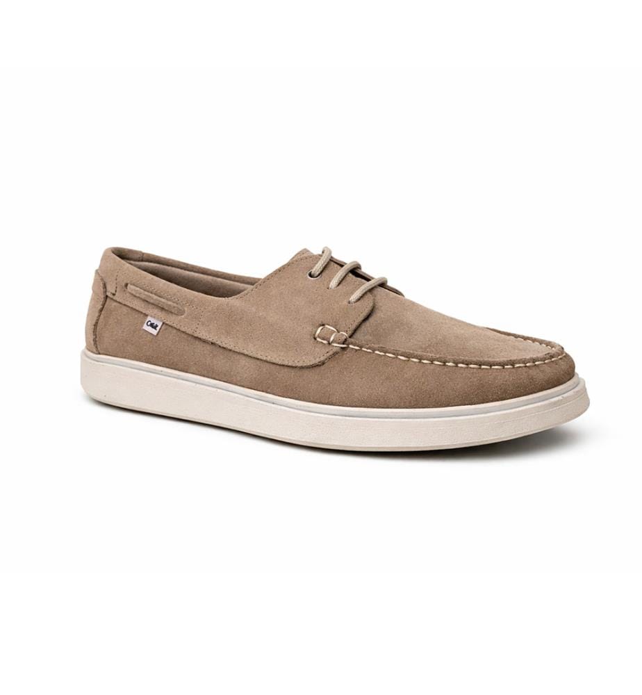 Bootsschuh aus Wildleder - Beige