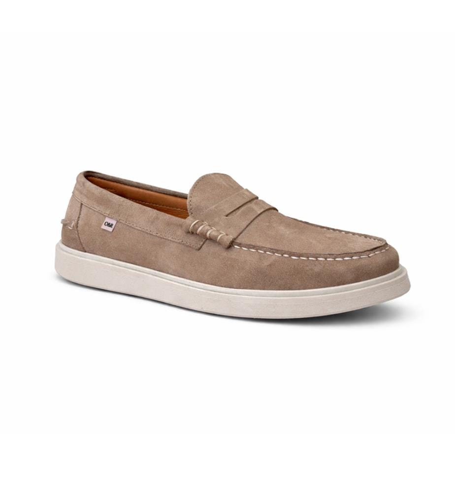 Bootsschuh aus Wildleder - Beige