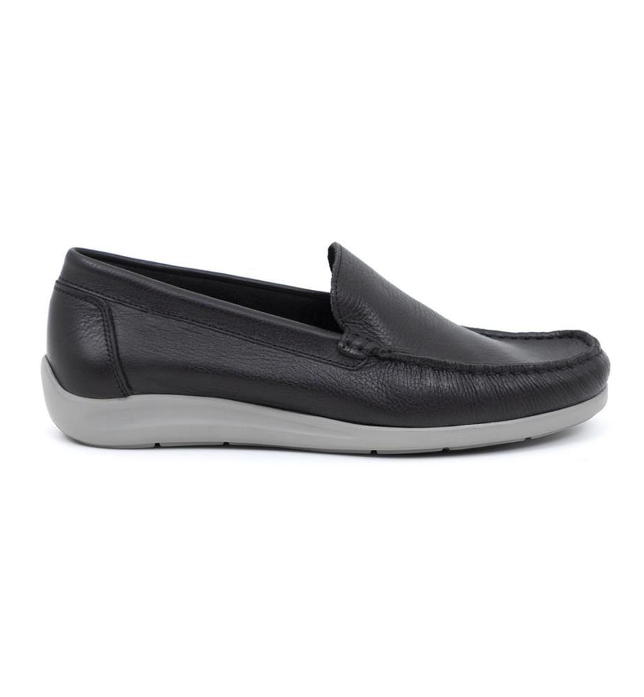 Bootsschuh aus Leder - Schwarz