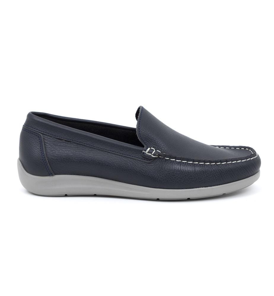 Bootsschuh aus Leder - Blau