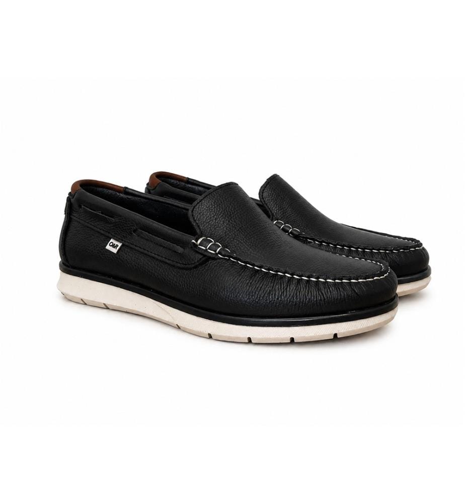 Bootsschuhe aus blauem Leder