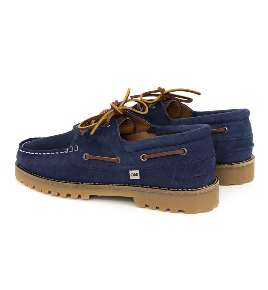 Bootsschuh aus Wildleder - Blau