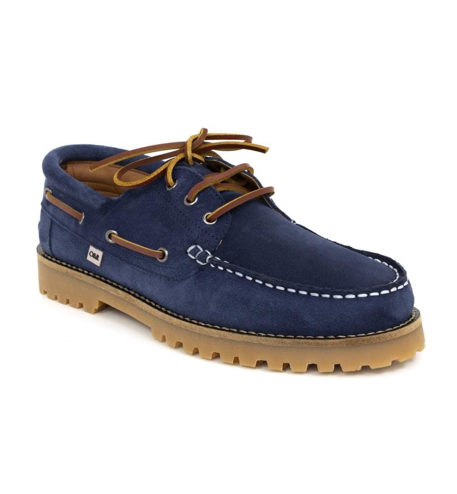 Bootsschuh aus Wildleder - Blau