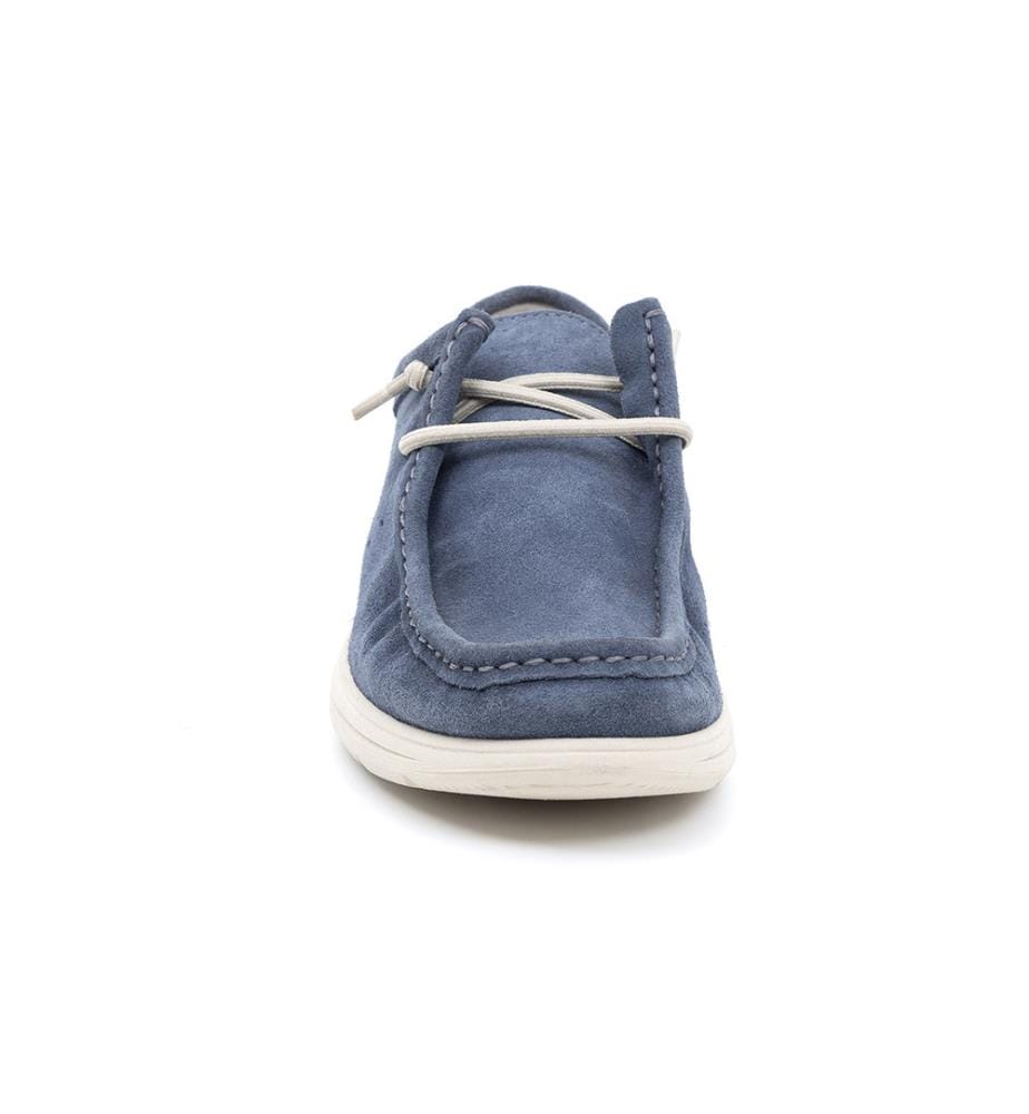 Bootsschuh aus Leder - Blau