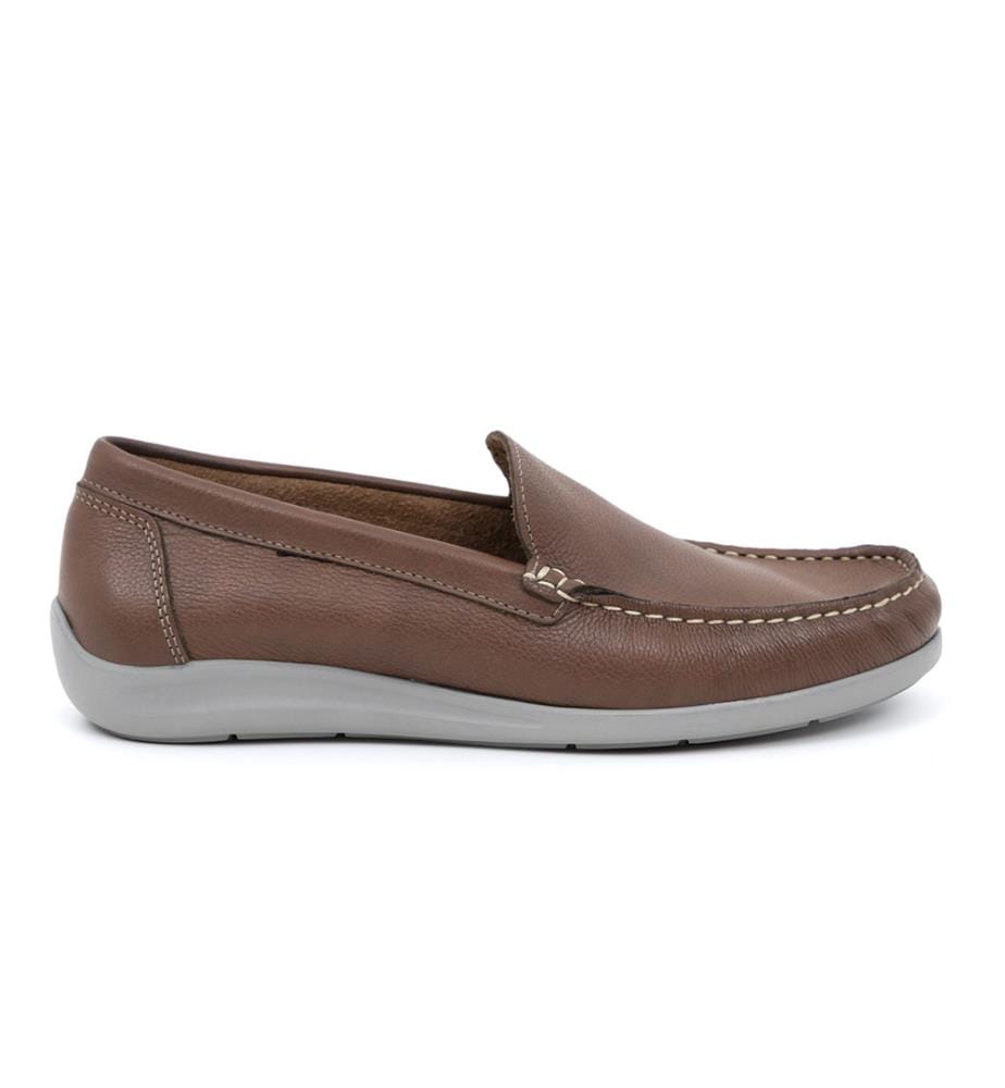 Bootsschuh aus Leder - Hellbraun