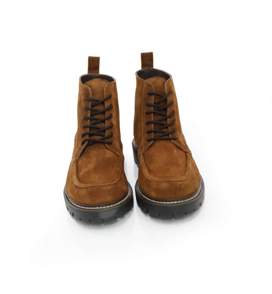 Beige Lederstiefel