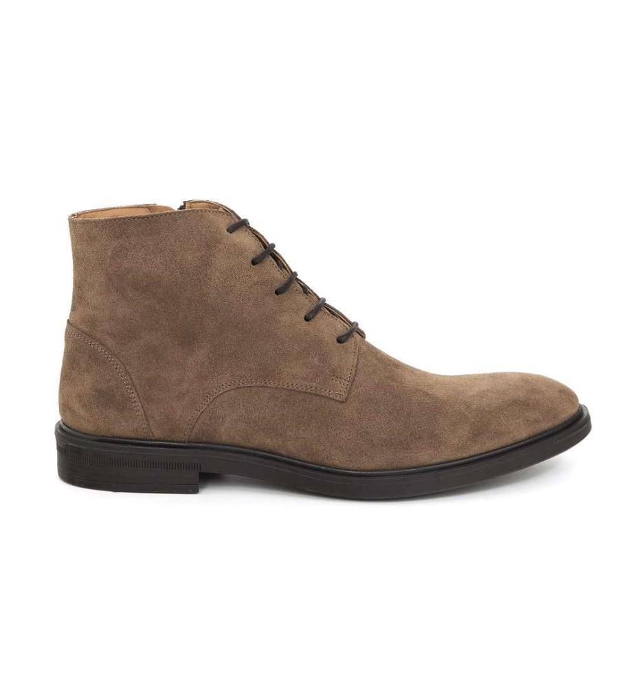 Stiefel aus Wildleder - Beige