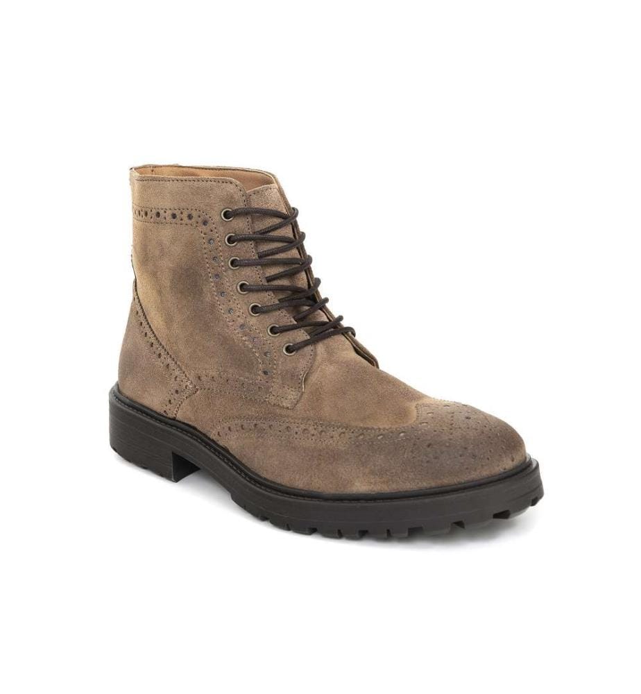 Stiefel aus Wildleder - Beige