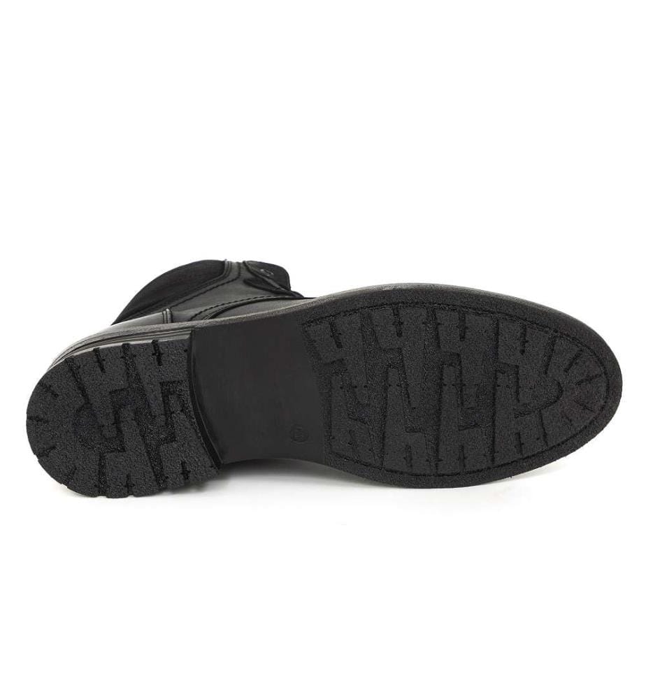 Lederstiefel - Schwarz