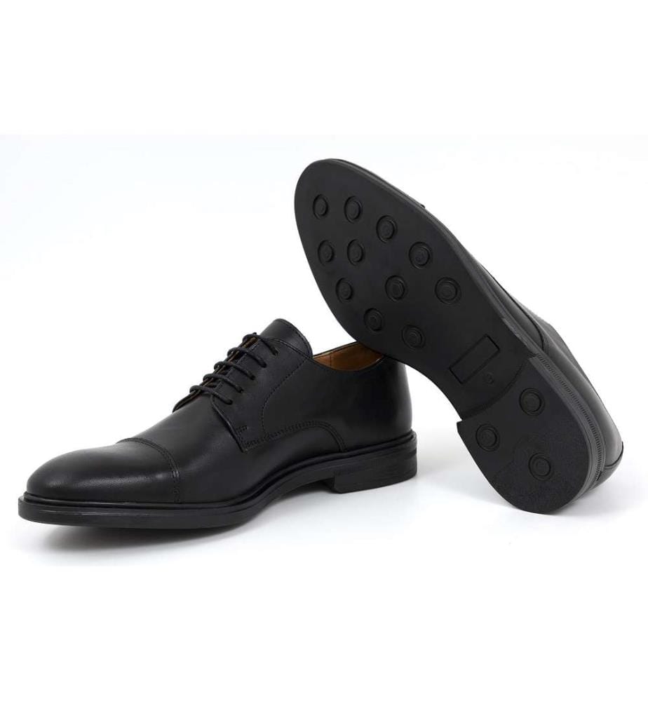 Derby-Schuhe aus Leder - Schwarz