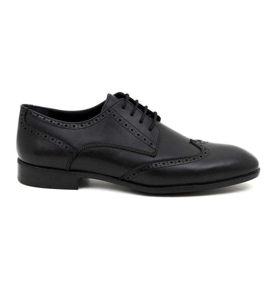 Derby-Schuhe aus Leder - Schwarz