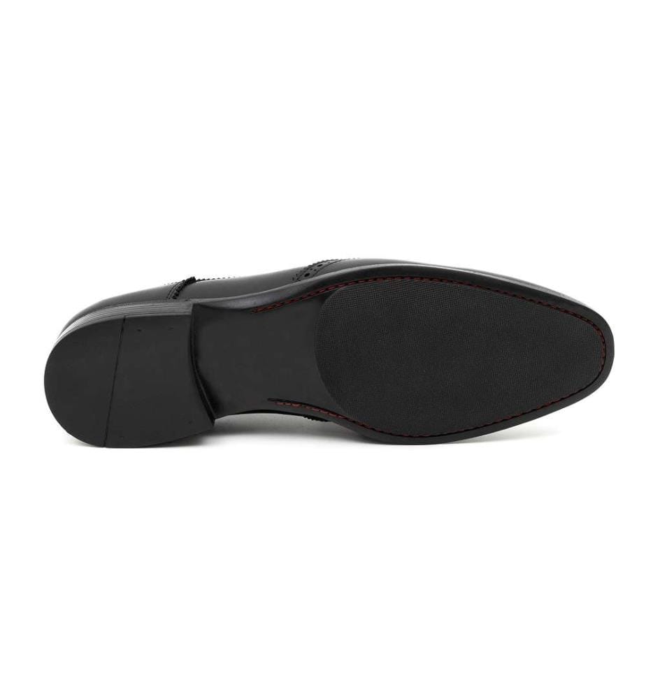 Derby-Schuhe aus Leder - Schwarz
