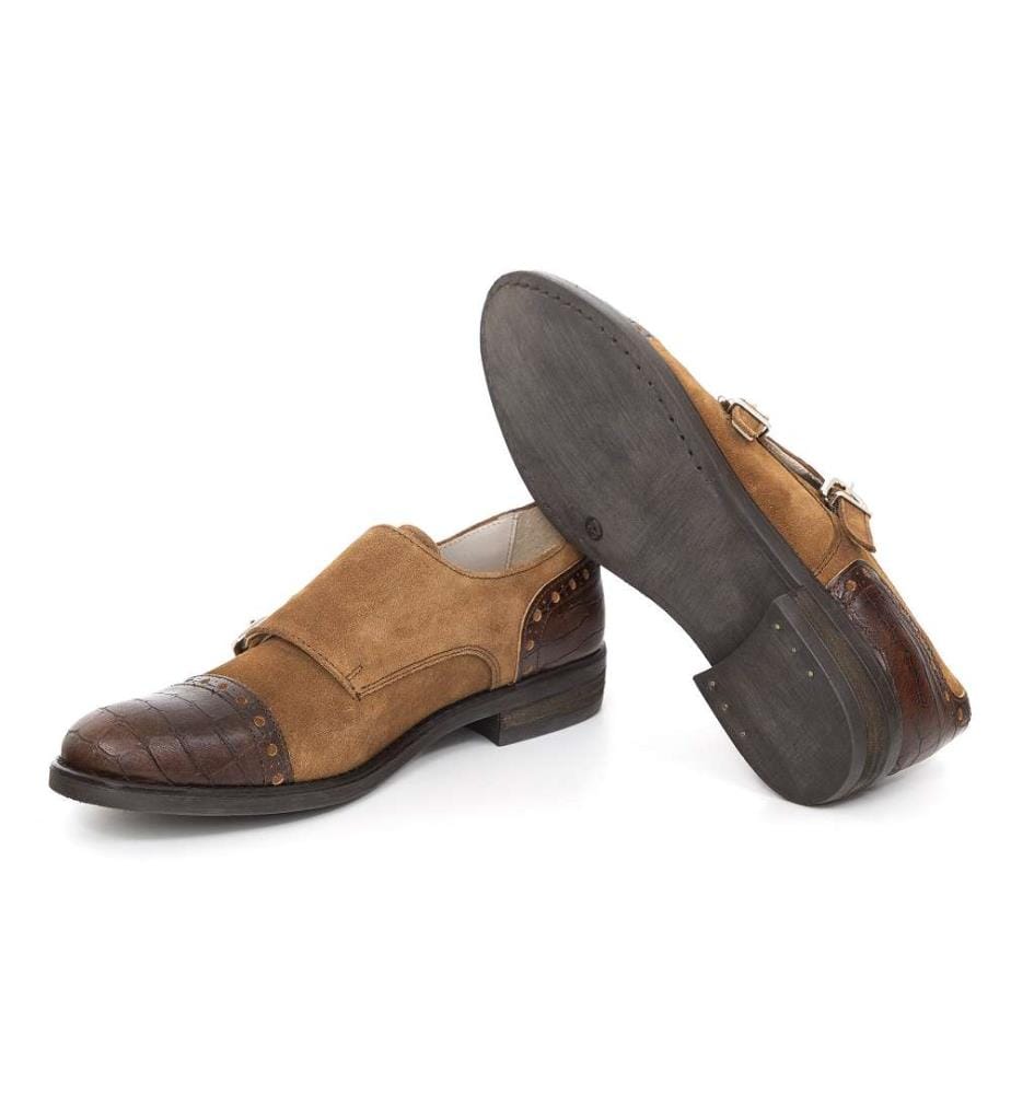 Schuhe in Kombination mit Leder - Beige