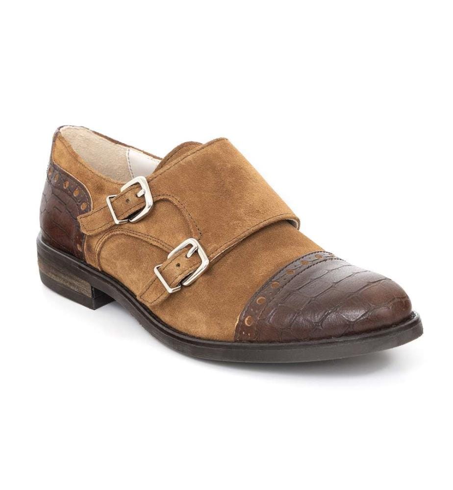 Schuhe in Kombination mit Leder - Beige