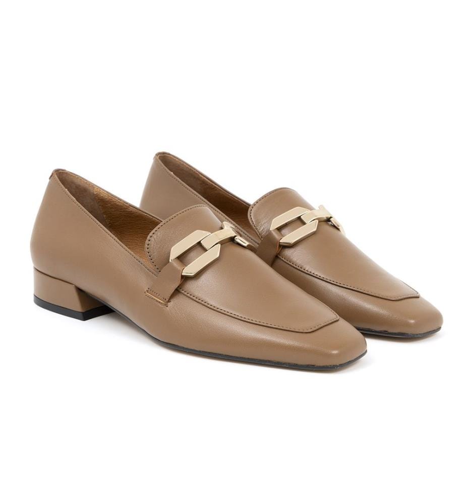 Lederschuhe - Beige