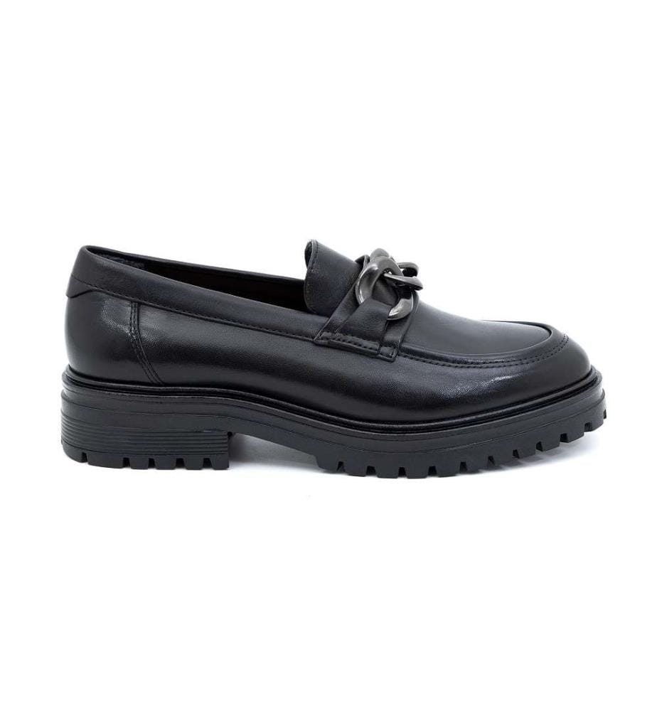 Halbschuhe mit Kette - Schwarz