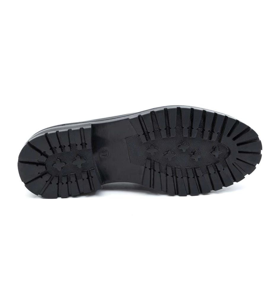 Halbschuhe mit Kette - Schwarz