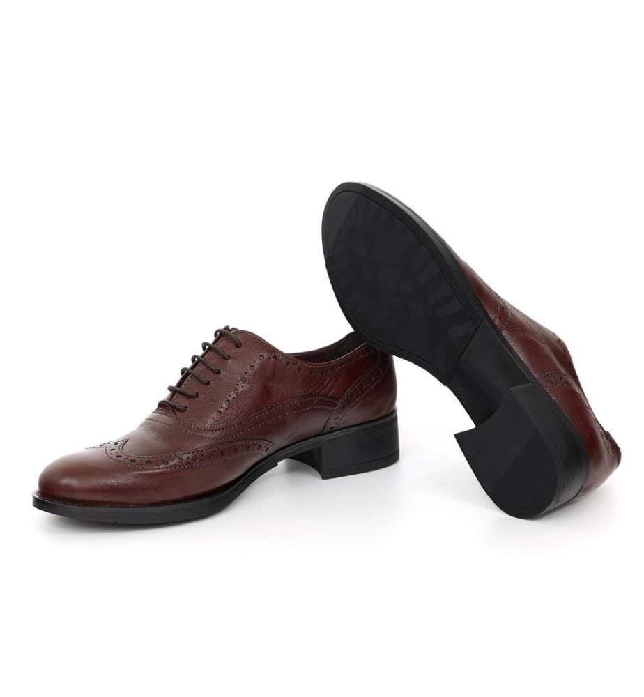 Scarpe da interno in pelle - Borgogna