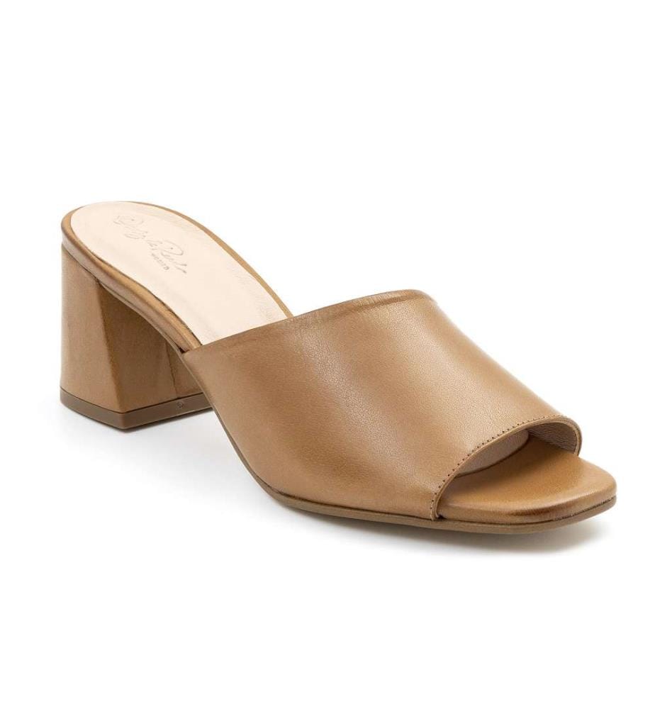 Sandalen mit Absatz - Hellbraun