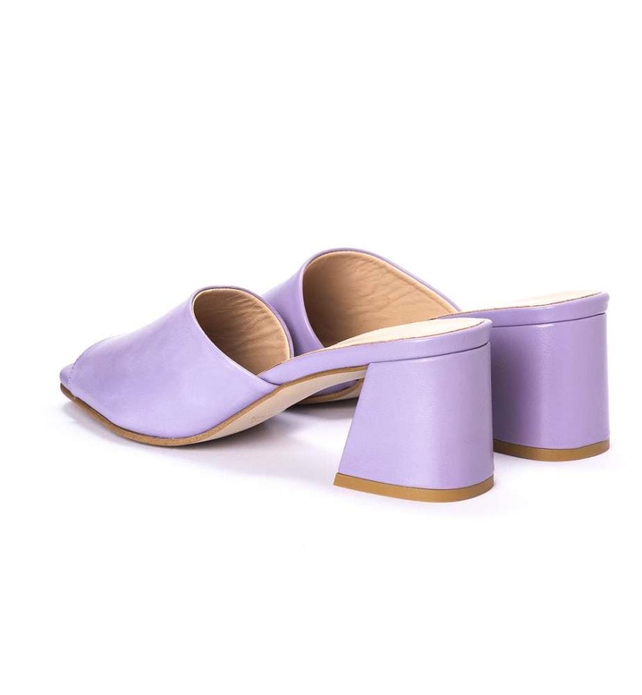 Anziehschuhe aus Leder - Lila