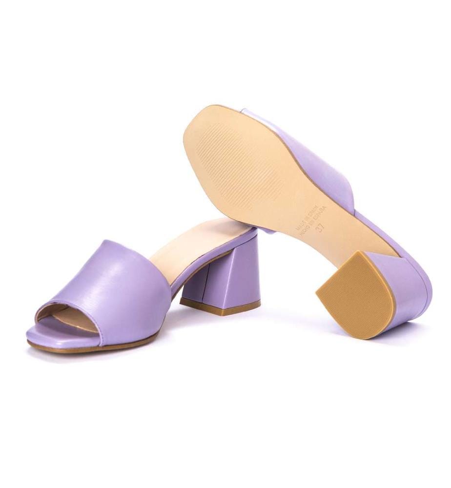 Anziehschuhe aus Leder - Lila