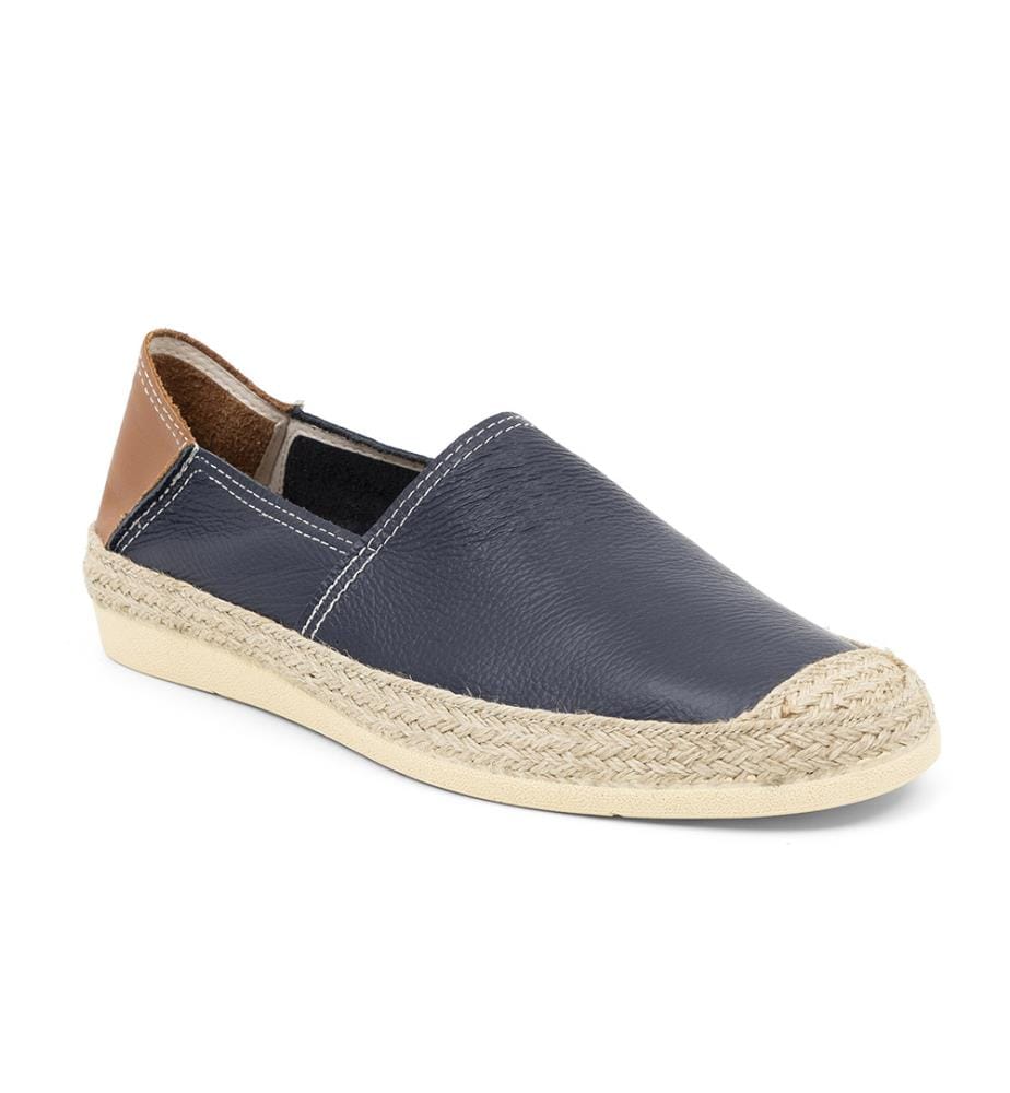 Espadrille aus Leder - Blau