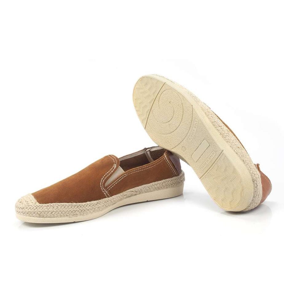 Espadrille aus Leder - Braun