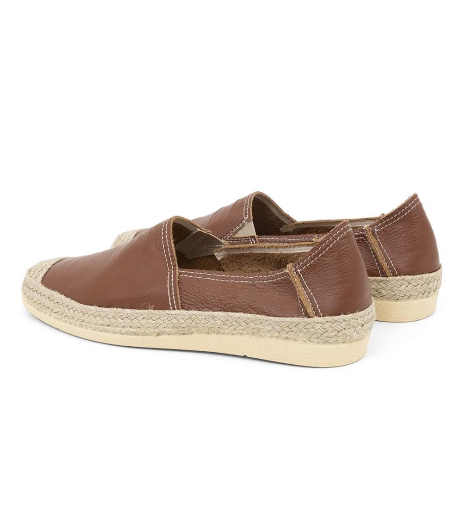 Espadrille aus Leder - Hellbraun
