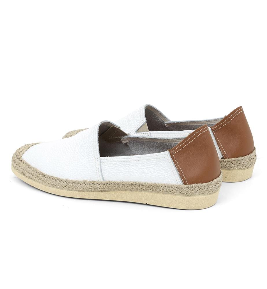 Espadrille aus Leder - Weiss