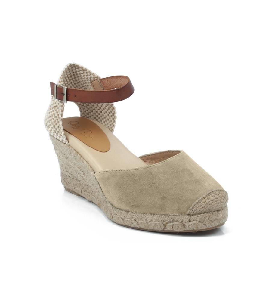 Espadrilles aus Wildleder - Beige