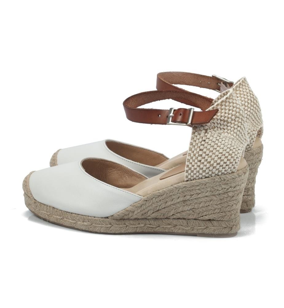 Espadrilles aus Leder - Weiss