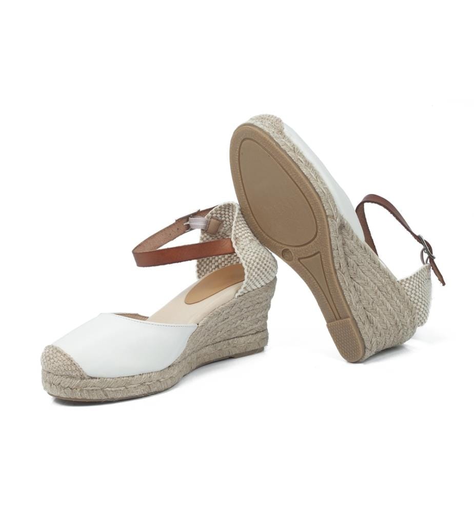 Espadrilles aus Leder - Weiss
