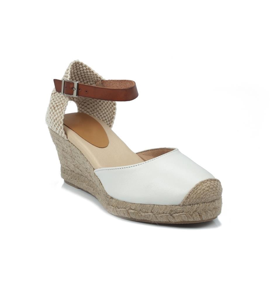 Espadrilles aus Leder - Weiss