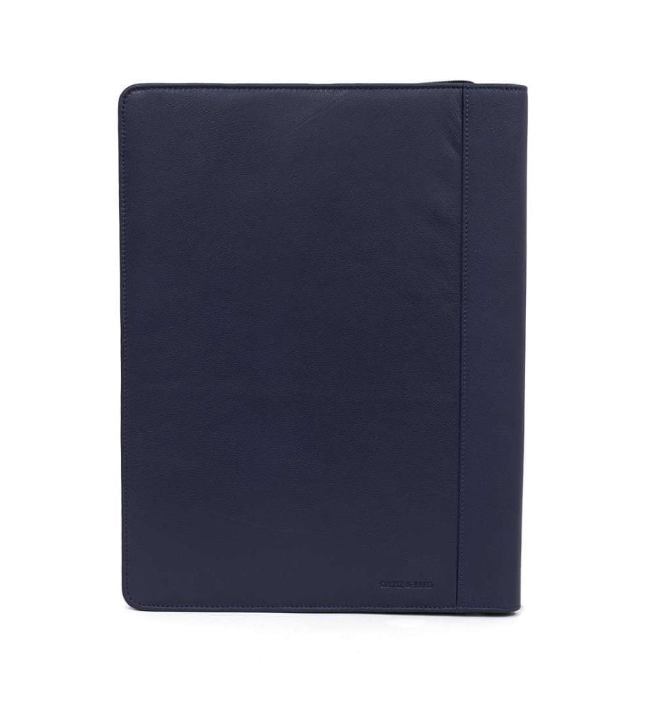 Laptop-Mappe aus blauem Leder