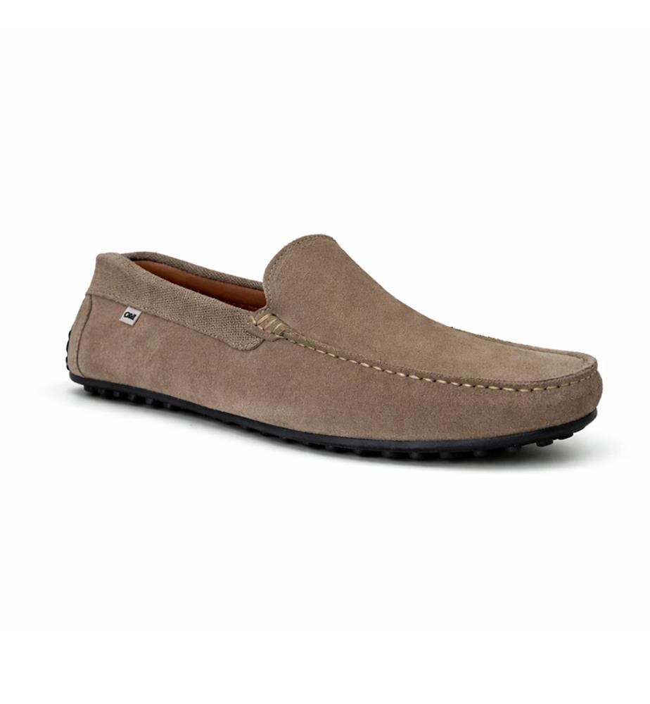 Mokassin aus Leder - Beige