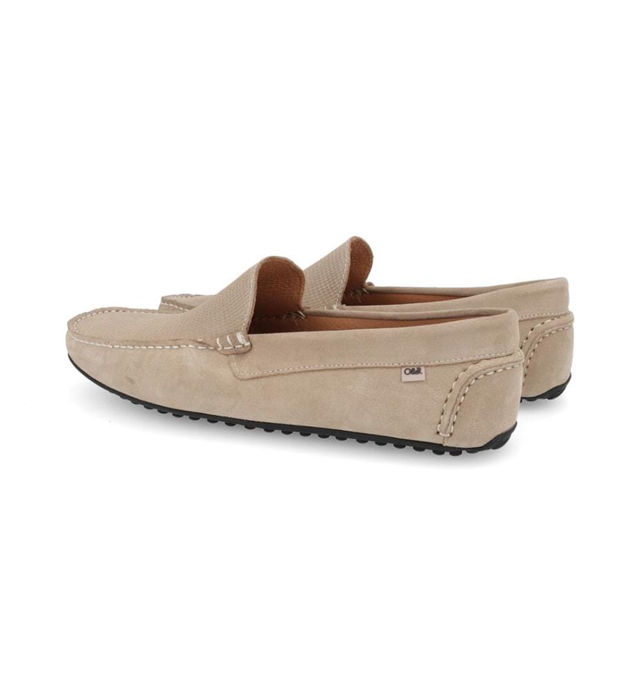 Mokassin aus Wildleder - Beige