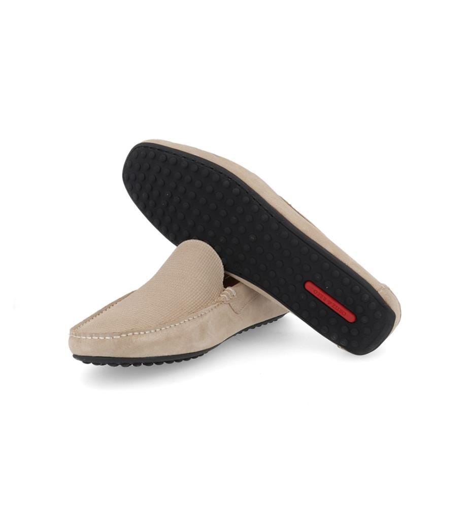 Mokassin aus Wildleder - Beige